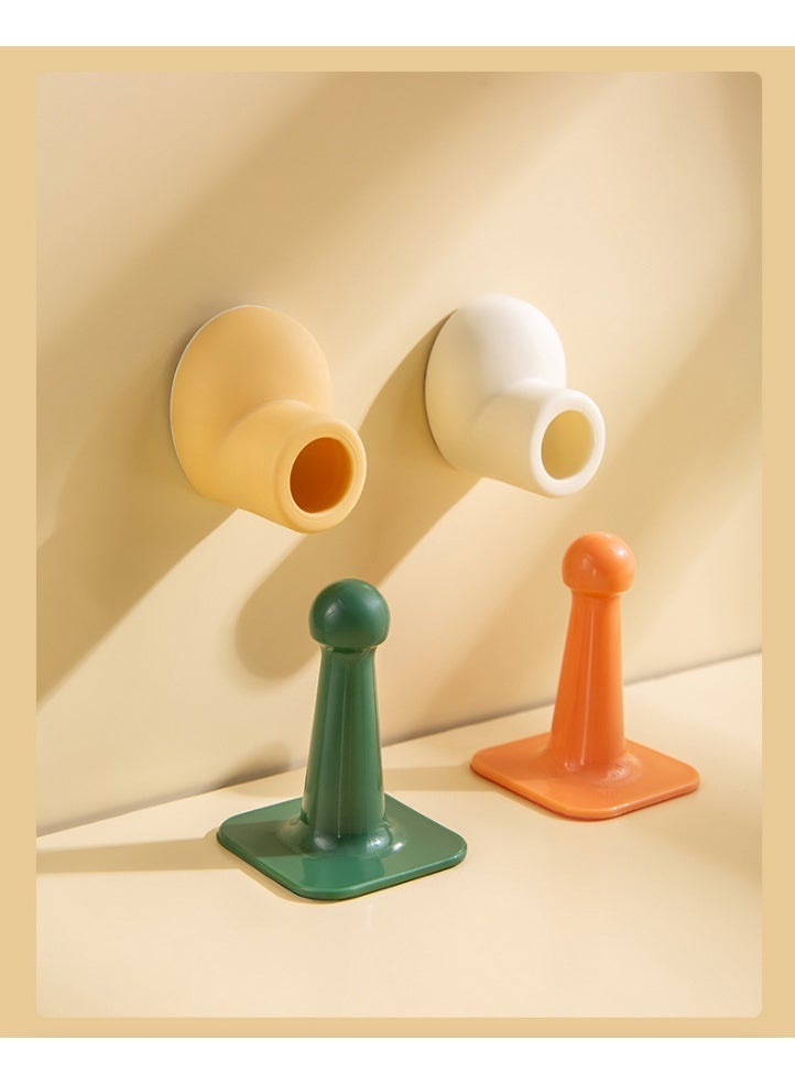 HOMESTAR Little Boot Door Stoppers (2PCs) - Adorable Silicone Bumper Pads & No Drill Door Holder | Ultra-Soft PP+Flexible Gel Construction | 4KG Heavy-Duty Capacity With Superior Shock Absorption | Perfect For Kids Rooms, Offices & Home Safety - Image 2