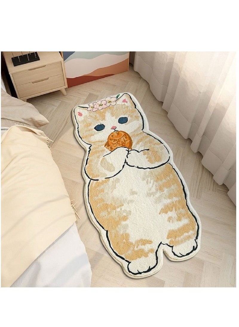 Hi homey Cute Cat Cartoon Shaped Floor Mat - Image 1
