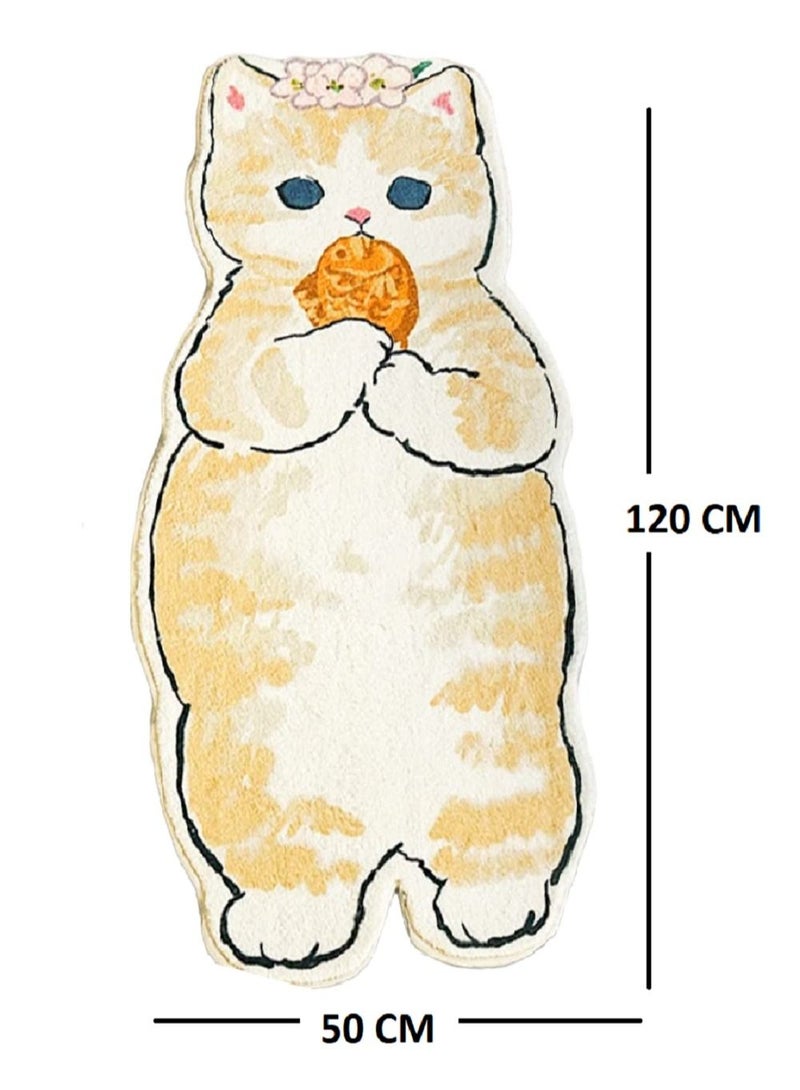 Hi homey Cute Cat Cartoon Shaped Floor Mat - Image 3