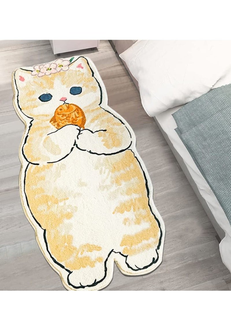 Hi homey Cute Cat Cartoon Shaped Floor Mat - Image 2