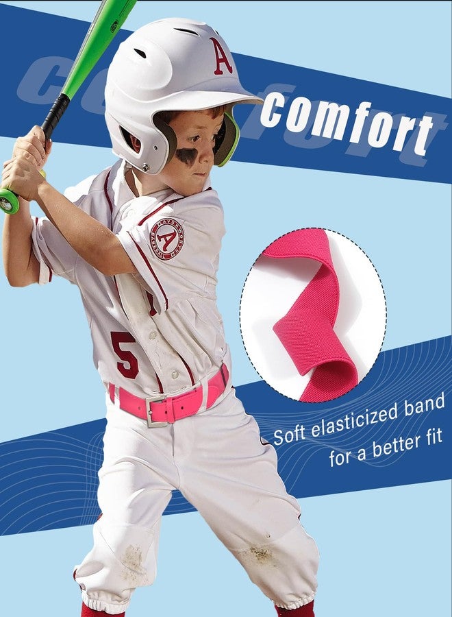 Kajeer Kids Boy Belt Youth BaseballSoftball Fastpitch Belts Adjustable Elastic Sports Uniform Belt for Kids Boys Girls(Pink) - Image 5