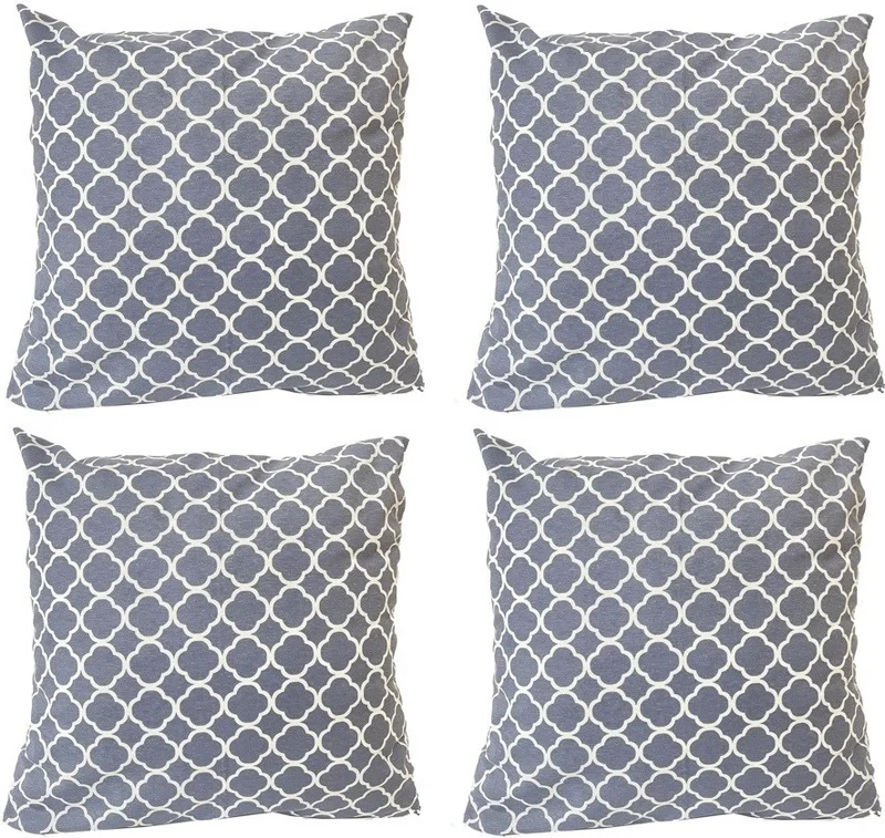 Vip Home Concept Throw Pillow Pillow Case Vip Pillow Case 4 PCS - 43X43 Cm (Griçatı)