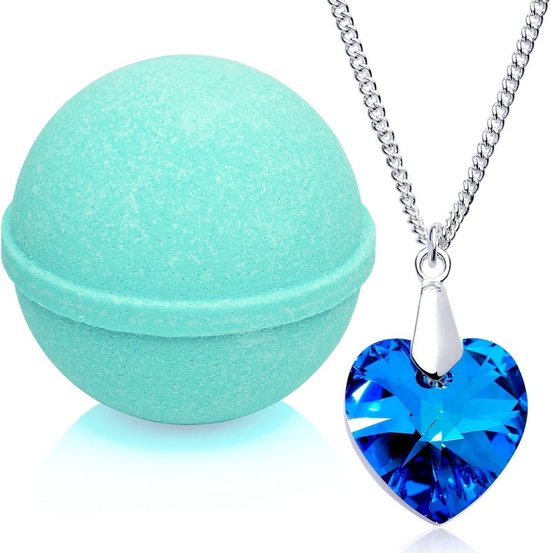 Jackpot Candles Tranquil Serenity Bath Bomb with Necklace Created with Crystal Extra Large 10 oz Made in USA