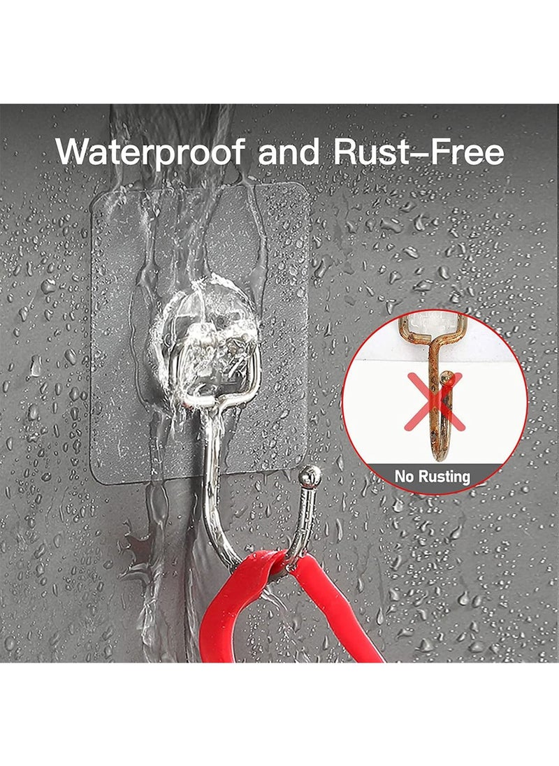 GT-Wheel - Large Self Adhesive Wall Hangers Hooks for Hanging Heavy Duty Max 20KG 10 Packs - Image 1