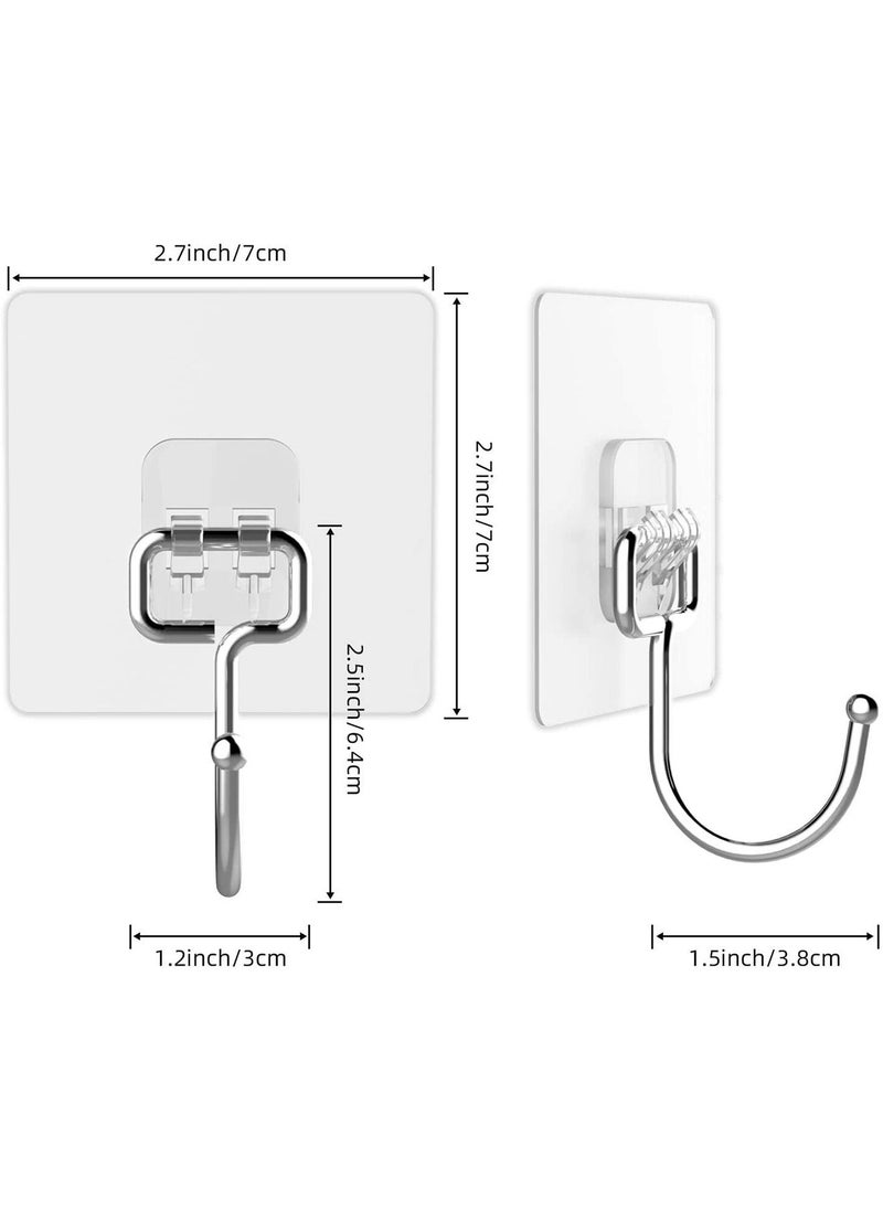 GT-Wheel - Large Self Adhesive Wall Hangers Hooks for Hanging Heavy Duty Max 20KG 10 Packs - Image 1