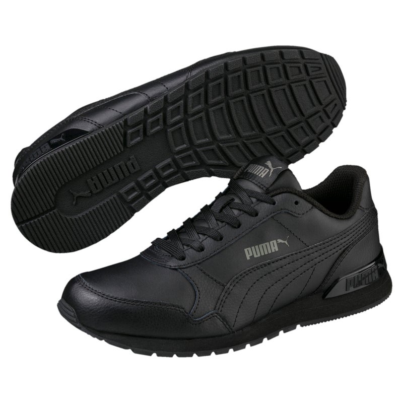 PUMA ST Runner v2 L Kids Unisex Black Trainers - Image 2