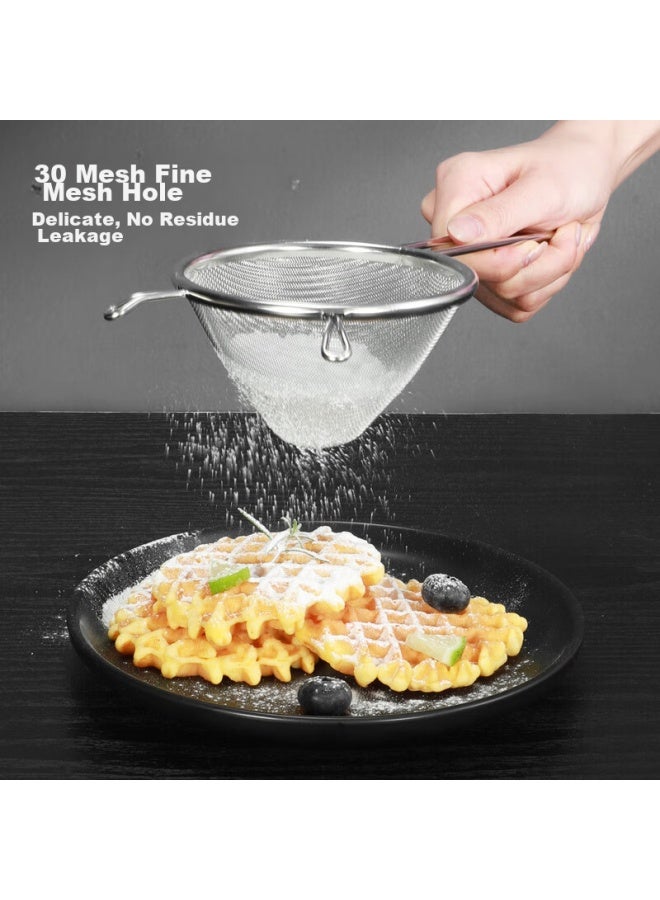 MAX COOK (ماكس كوك) مصفاة من الفولاذ المقاوم للصدأ 304 بشبكة 30، فلتر حليب الصويا، منخل دقيق للدقيق، 13 سم Mccu3415 - Image 4