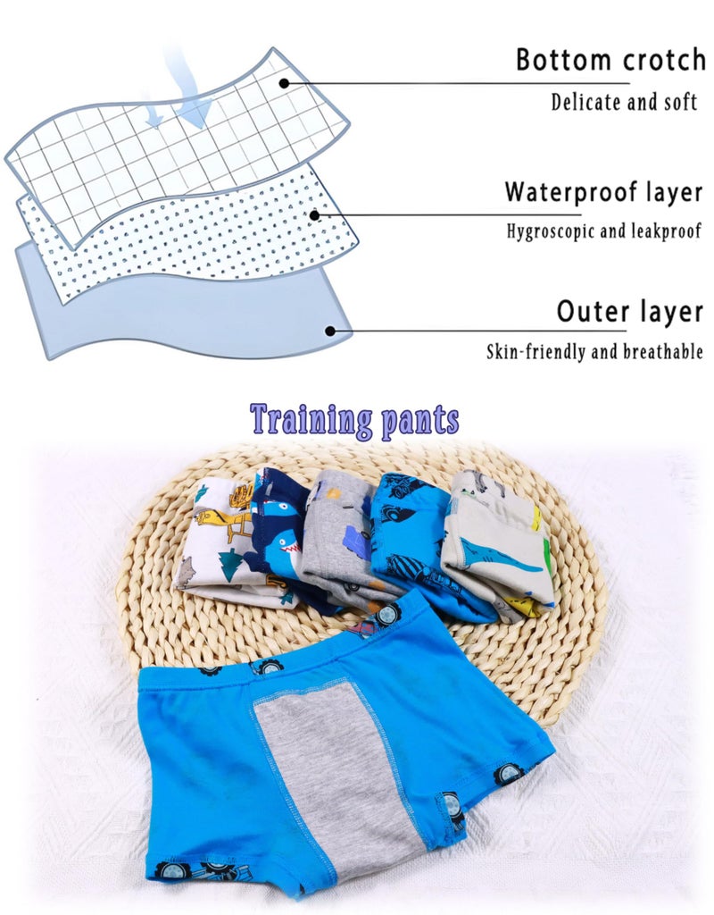Boboking Toddler Boys Trainer Underwear Little Kids Boy Boxer Briefs 4T - Image 2