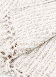 housethis Pir Panjal Throw (Natural) (122X150 cm) | Machine Washable | 100% Cotton  - Image 2