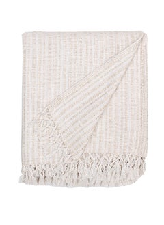 housethis Pir Panjal Throw (Natural) (122X150 cm) | Machine Washable | 100% Cotton  - Image 3