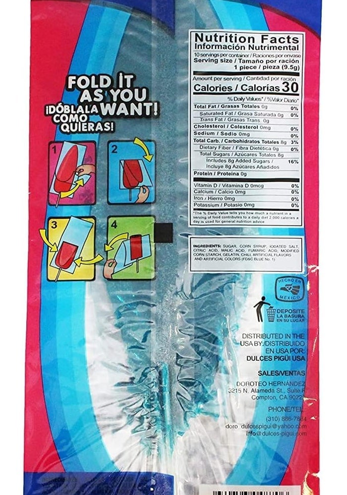 Pigui Dulces Pigui Slaps Tamarind Blue Flavor Lollipops - Image 3