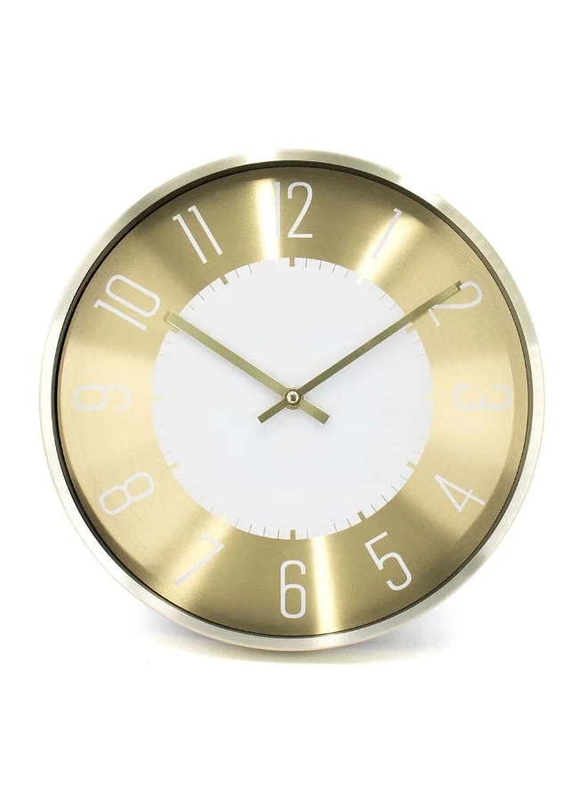 دانوب هوم Cambridge Elegance Wall Clock Sophisticated Decorative Analog Clock For Home Or Office Classic Design With Easy To Read Numerals Silent Quartz Movement 30X30X4.5Cm Gold