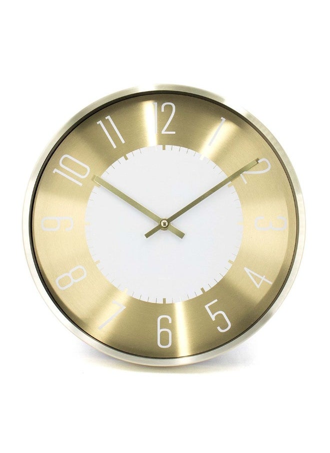 DANUBE HOME Cambridge Elegance Wall Clock Sophisticated Decorative Analog Clock For Home Or Office Classic Design With Easy To Read Numerals Silent Quartz Movement 30X30X4.5Cm Gold  - Image 2