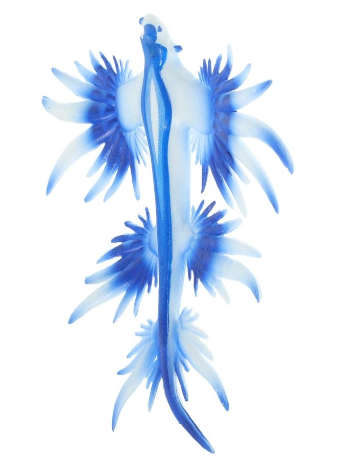 Hemoton Sky-Blue Sea Slug Figurine - Realistic Ocean Animal Model for Kids' Early Education, Party Decorations, and Home Display - 3.54 X 3.54 X 0.59 Inch Plastic Sea Animal Toy - Image 1
