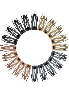Geosar 40 Pieces Snap Hair Clips Grip Hair Clips Metal Hair Barrettes For Women Snap Clips Double Hair Clip Pins Women Hair Accessories For Girls Hair Making Salon Supplies 4 Colors  - Image 1