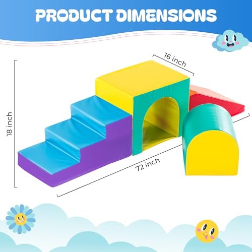 New Bounce Toddler Climbing Toys Soft Play Set for Kids Foam Climbing Blocks Safe Soft Gym Equipment Great for All Ages - Image 5