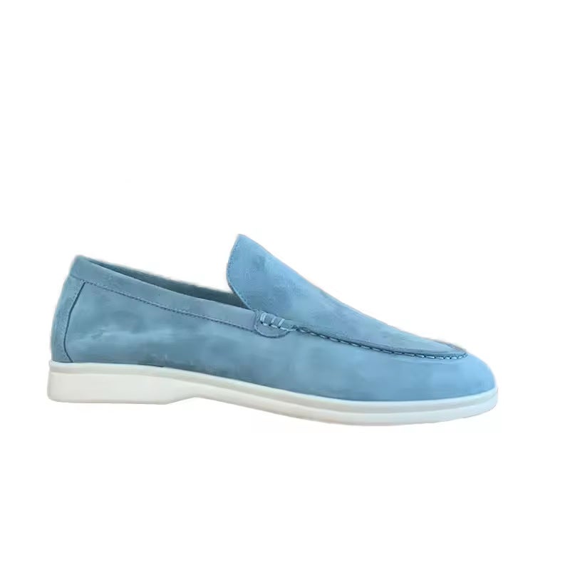 Men'S Jogging Shoes Beef Tendon Soft Sole Slip-On Suede Genuine Leather Casual Shoes Women'S Plus Size Loafers - Image 4