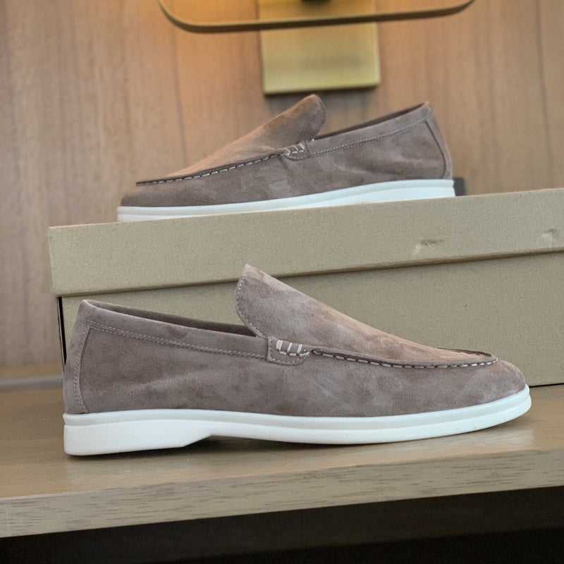 Men'S Jogging Shoes Beef Tendon Soft Sole Slip-On Suede Genuine Leather Casual Shoes Women'S Plus Size Loafers - Image 3