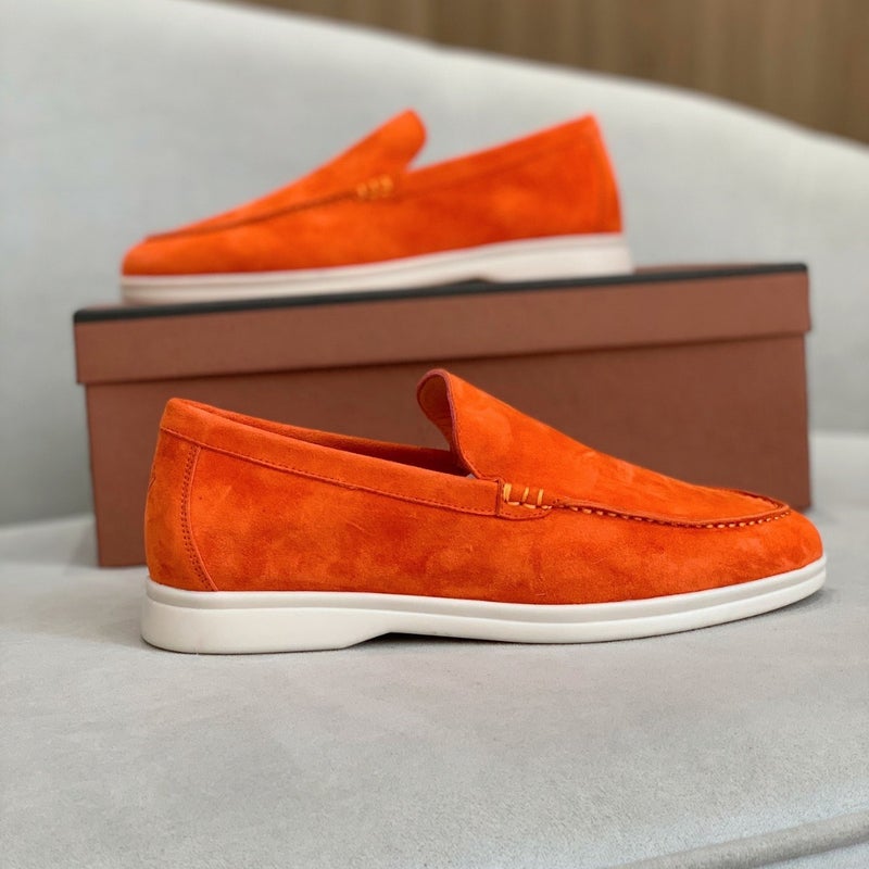 Men'S Jogging Shoes Beef Tendon Soft Sole Slip-On Suede Genuine Leather Casual Shoes Women'S Plus Size Loafers - Image 1