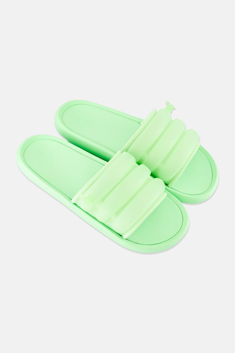 Adidas Men Adilette Zplaash Slip On Slides, Lime Green - Image 2