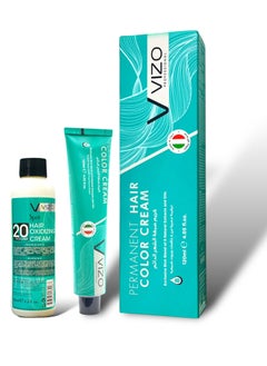 VIZO VIZO Permanent Hair Color Cream No. 5.4 Light Copper Brown with 20 vol.100ml Oxidizing  - Image 1