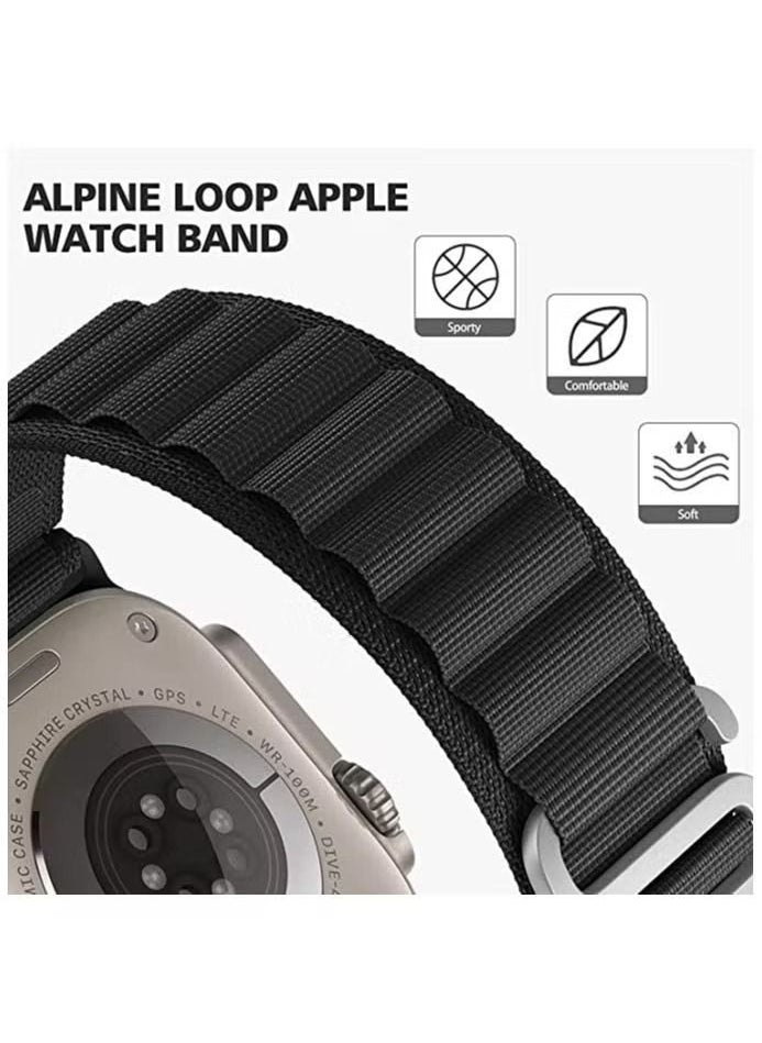 IAF - Apple Watch Alpine Loop Band 49mm/45mm/44mm Nylon Woven Sport Strap Compatible with iWatch Series 8/Ultra/7/SE/6/5/4/3/2/1 - Image 1