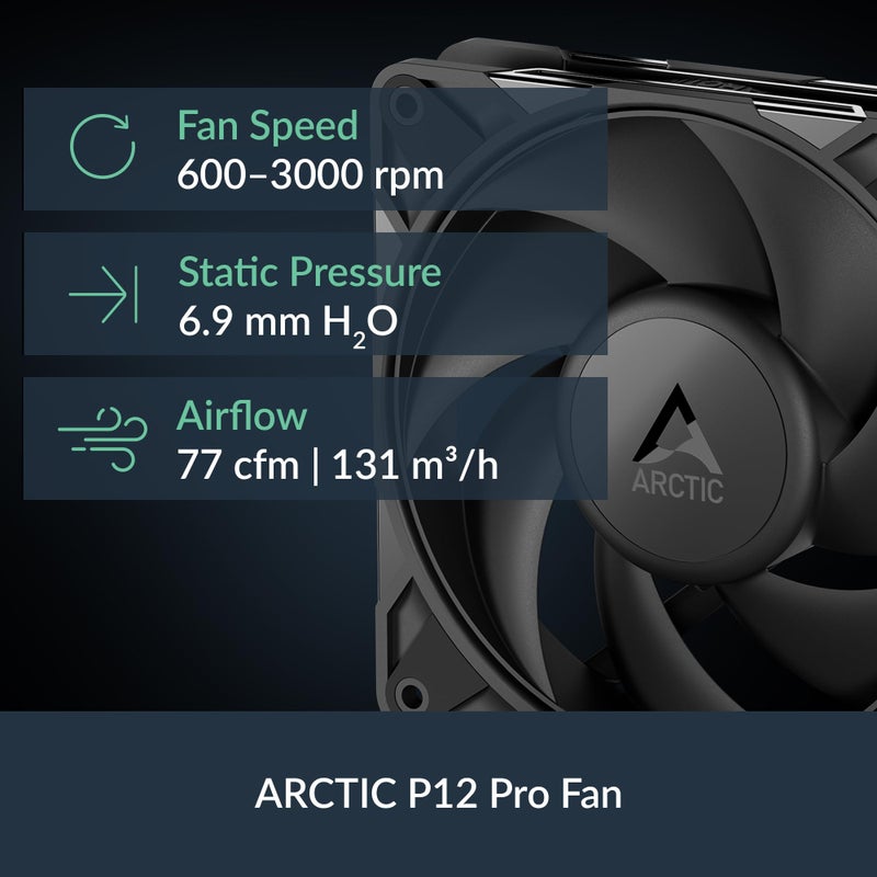 ARCTIC Liquid Freezer III Pro 360 - AIO CPU Cooler, 3 x 120 mm Water Cooling, 38 mm Radiator, PWM Pump, VRM Fan, AMD AM5/AM4, Intel LGA1851/1700 Contact Frame - Black - Image 3