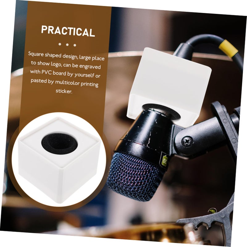White ABS Portable Square Microphone Cube Compatible with Interviews Lightweight Design - Image 5