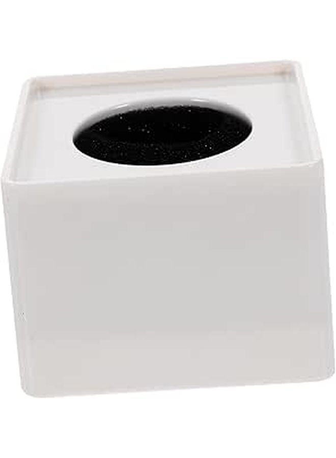 White ABS Portable Square Microphone Cube Compatible with Interviews Lightweight Design - Image 1