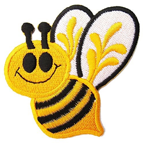 HHO CARTOON PATCH HHO Mr. BEE Patch Embroidered DIY Patches, Cute Applique Sew Iron on Kids Craft Patch for Bags Jackets Jeans Clothes - Image 4