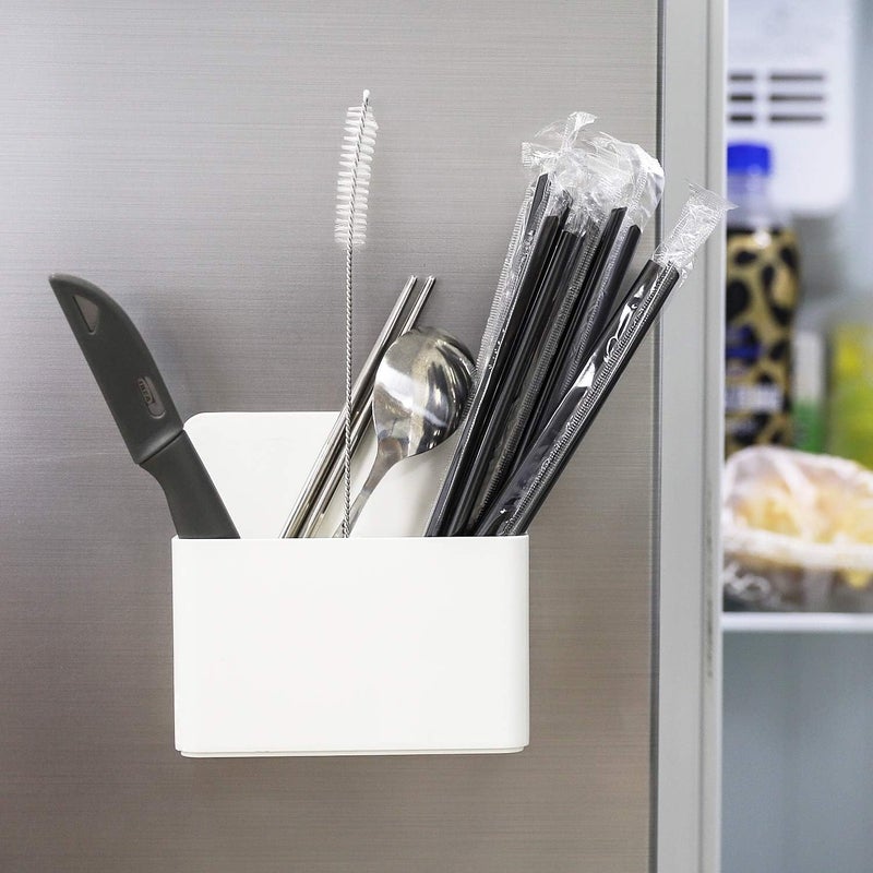MoKo Magnetic Dry Erase Marker Holder, Magnetic Pen Holder for Whiteboard, Refrigerator, Storage Pencil Organizer Locker Accessories for School, Office, Home - White - Image 5