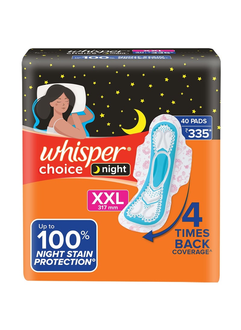 Whisper Whisper Ultra Overnight Sanitary Pad For Women With Wings - XXl, 40 Pads  - Image 1
