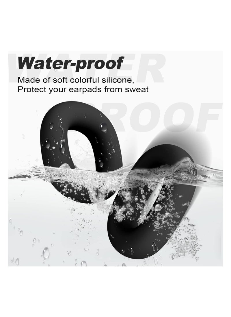 Generic Silicone Ear Pad Covers for AirPods Max Headphones - Sweatproof, Washable Cushions, Durable Earcup Protectors, Made from Ultra-Slim Silicone (Black)  - Image 2