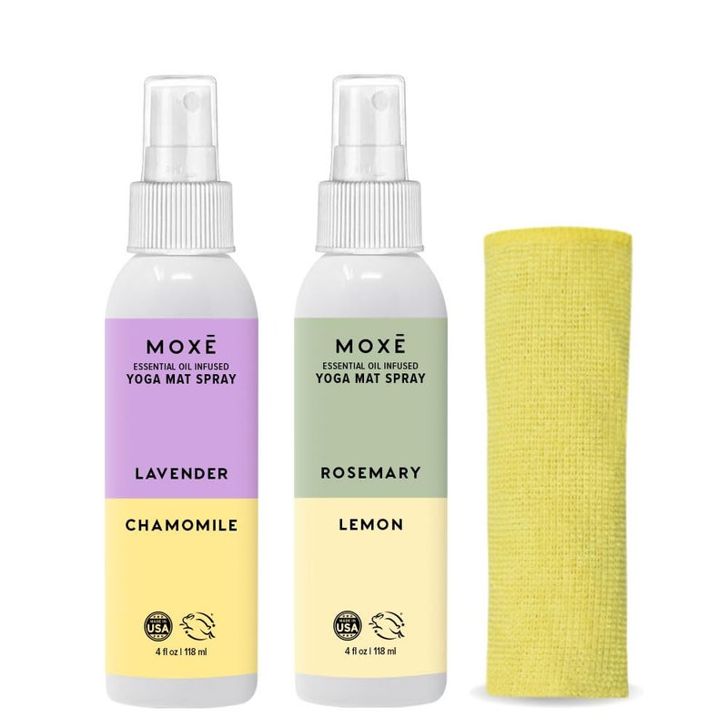 MOXE Yoga Mat Cleaner  4 Ounces (Lavender Chamomile & Rosemary Lemon  1 Each) - Image 1
