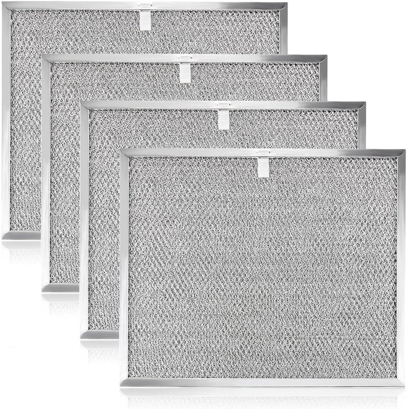 Fetechmate BPS1FA30 99010299 Range Hood Grease Filter 11-3/4" x 14-1/4" x 3/8" Mesh Aluminum Filter fit for B-roan QS1 30" N-utone WS1 QS2 Range Hood Replace S99010305 AP3378953-4 Pack by - Image 1