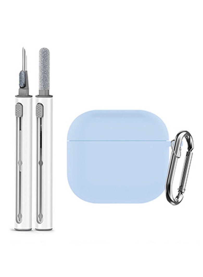 Soft Silicone Protective Case Cover for AirPods 4 with Cleaner Kit and Keychain - Image 1