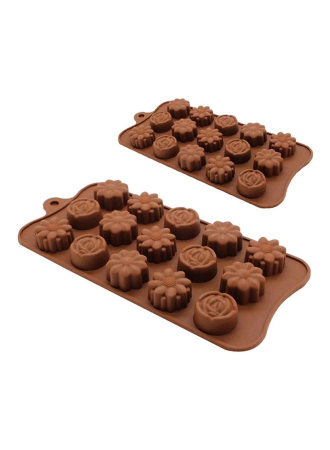 شاربدو قالب ثلاثي الأبعاد من السيليكون بني 10.5x21.5سم - Image 2