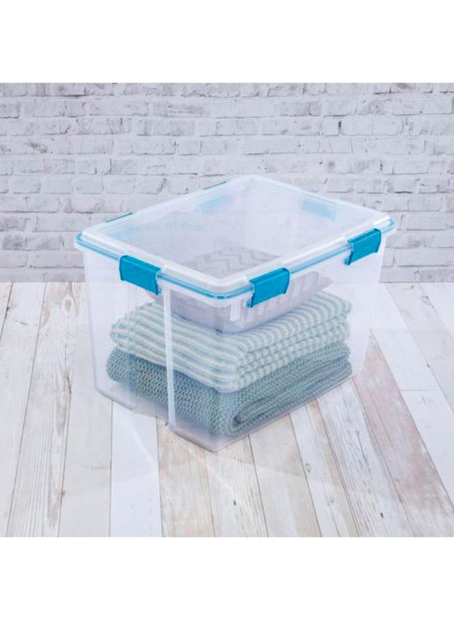 ستيريليت صندوق تخزين ستيرلايت 76 لتر محكم الإغلاق مقاوم للماء مع غطاء بإقفال قوي، حاوية بلاستيكية شفافة قابلة للتكديس لتنظيم الملابس والمستندات والطعام للاستخدام المنزلي الثقيل - Image 5