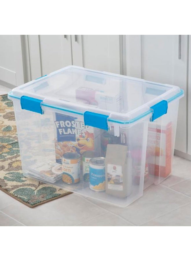 ستيريليت صندوق تخزين ستيرلايت 76 لتر محكم الإغلاق مقاوم للماء مع غطاء بإقفال قوي، حاوية بلاستيكية شفافة قابلة للتكديس لتنظيم الملابس والمستندات والطعام للاستخدام المنزلي الثقيل - Image 3