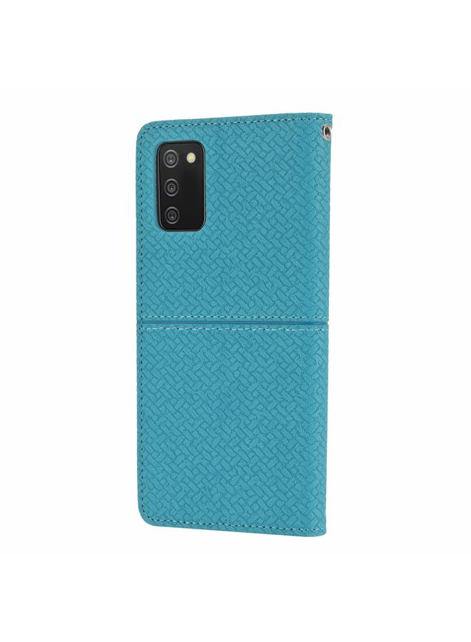 S-TOP Case For Samsung Galaxy A02s 164mm Woven Texture Stitching Magnetic Horizontal Flip PU Leather Case with Holder & Card Slots & Wallet & Lanyard - Image 3