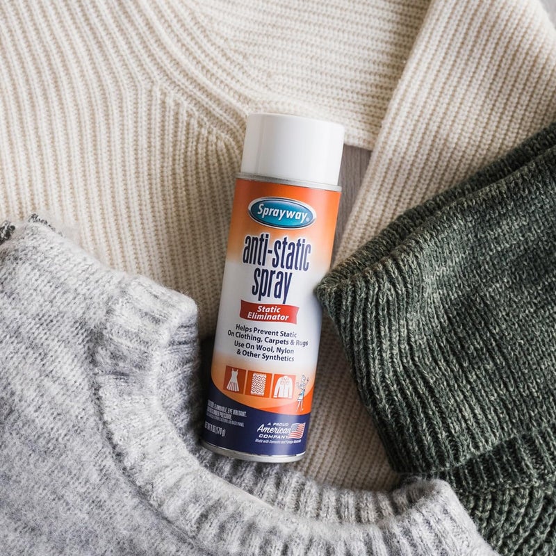 Sprayway Residue-Free Anti-Static Spray, Reduce Static Cling, Eliminate Static Shock, 6 Oz - Image 1