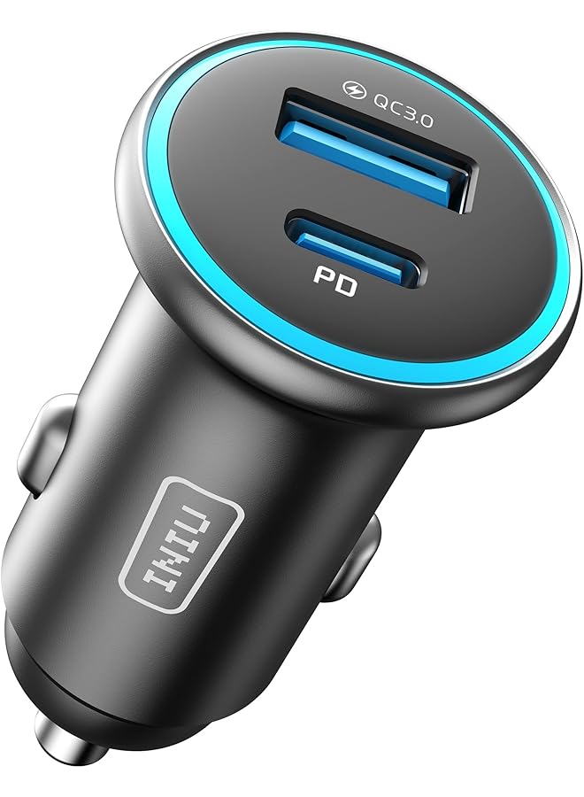 اي ان اي يو شاحن سيارة، 66 وات [يو إس بي سي + إيه] محول ولاعة سجائر سريع الشحن، شاحن يو إس بي، بي دي كيو سي 3.0، شاحن سيارة صغير، مناسب لأجهزة آيفون 16 و15 و14 برو ماكس بلس وآيباد إير 6 ميني 5 وسامسونج جالاكسي إس 24 وS23 ألترا - Image 1