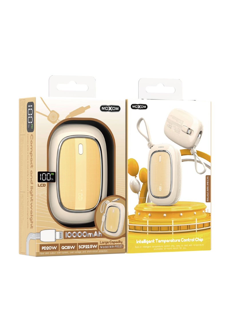 MOXOM MX-PB125 10000mAh Power Bank - PD20W, QC18W, SCP22.5W, Compact and Lightweight with LCD Display  - Image 3