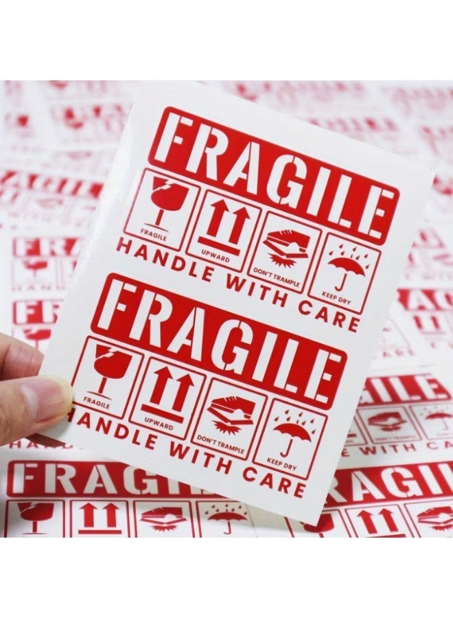 50 pcs Fragile Stickers, Handle With Care Shipping Box Warning Labels For Safe Shipping Packing Boxes Luggage and E-commerce. (5 x 8cm) - Image 3
