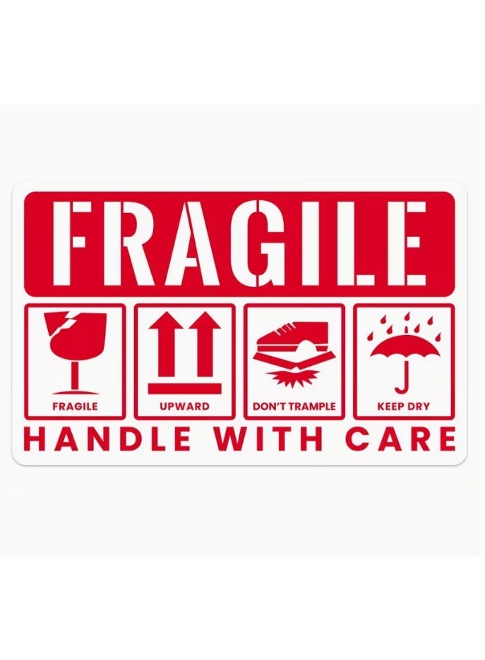 50 pcs Fragile Stickers, Handle With Care Shipping Box Warning Labels For Safe Shipping Packing Boxes Luggage and E-commerce. (5 x 8cm) - Image 1