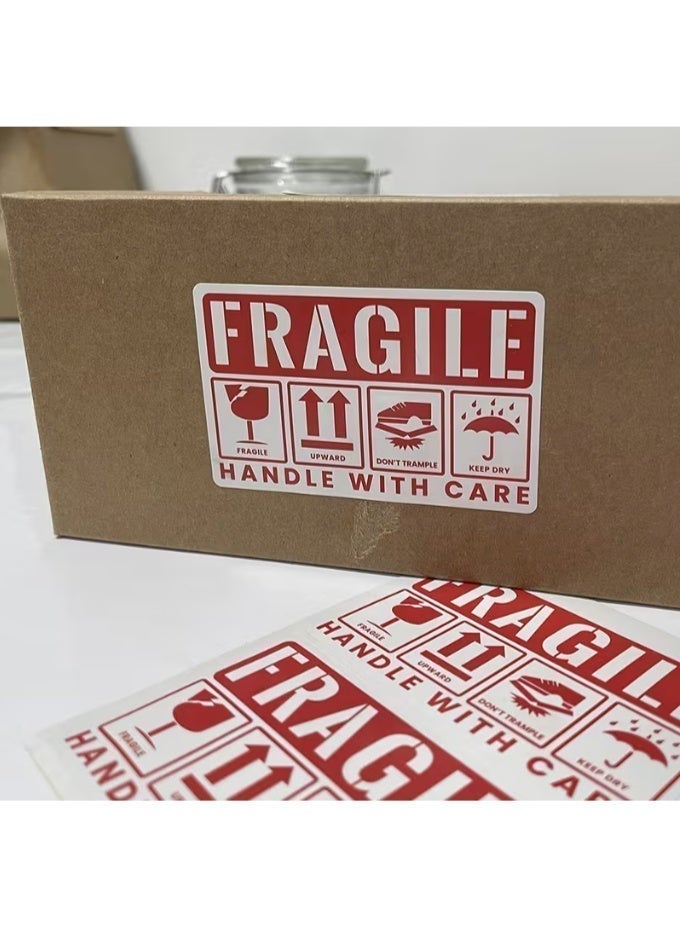 50 pcs Fragile Stickers, Handle With Care Shipping Box Warning Labels For Safe Shipping Packing Boxes Luggage and E-commerce. (5 x 8cm) - Image 5