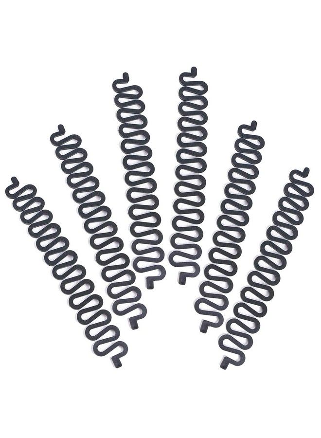 UPSTORE 6 Pcs Black 7.5Inch Diy Braiding Tool Fishbone Braid Hair Styling Clip French Centipede Braiding Plastic Stick Magic Hair Twist Styling Bun Maker Hair Accessories For Girl Lady Women - Image 1