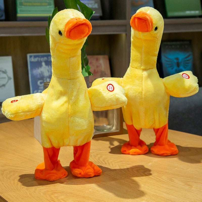 Electric Duck Plush Toy Multifunctional Sing Talk Cute Soft Comfortable Duckling Walking Toy for Gifts Battery Song Version - Image 2