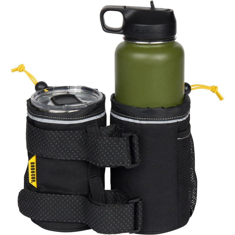 ROBOCUP Insulated Dual Extreme Drink Holder with Rubberized Straps Ruggedized Design for Boats UTV Offroad Golf Carts Work Home Travel