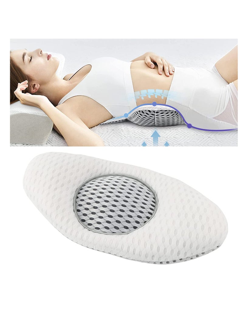 Zikra Lumbar Pillow for Sleeping,Adjustable Height 3D Lower Back Support Pillow Waist, for Lower Back Pain Relief and Sciatic Nerve Pain, Pregnancy Pillows Waist Support, for Side Sleepers - Image 1